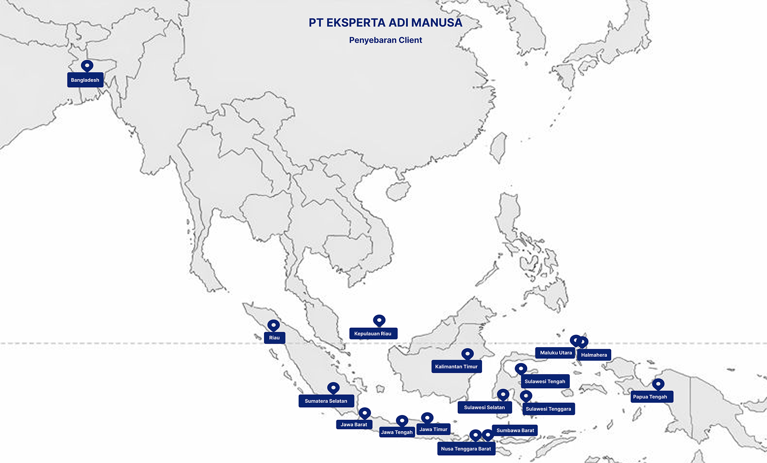 Peta Persebaran Client PT Eksperta Adi Manusa